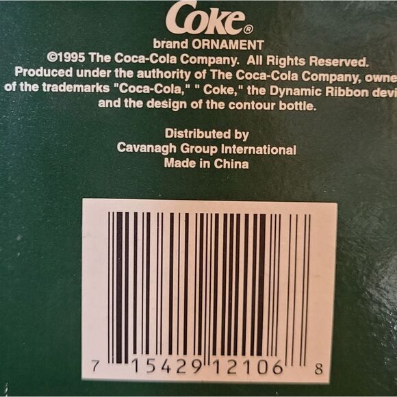 VINTAGE Ornament Coca-Cola 1995 Snow Boardin' Bear Tree NIB - Picture 4 of 6